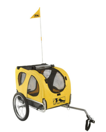 -wave Stalwart Pet Cykeltrailer Foldbar Til Hund Max Vægt 30 Kg Gul Sort